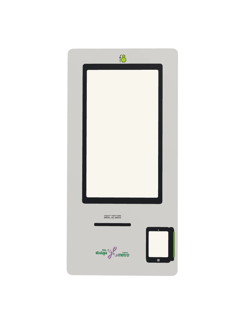 TransiGo 2000 wall-mounted ticket vending machine, front view