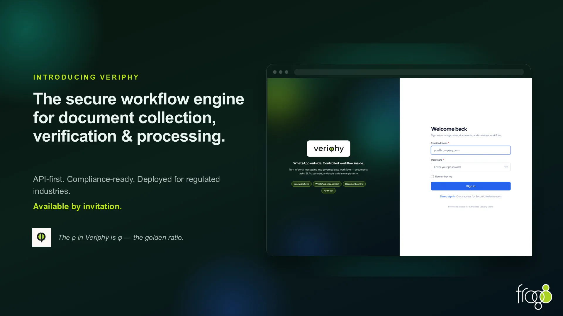 Veriphy deck slide 4 — Introducing Veriphy